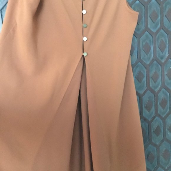 NWOT Flowy Boho Chestnut Brown High Low Dress - Picture 6 of 16